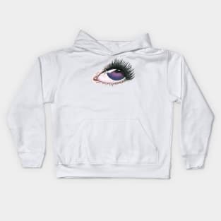 Purple Eye roll Kids Hoodie